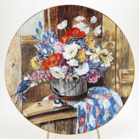 Декоративная тарелка W.S. George. Fine China Цветы из бабушкиного сада, 196461687