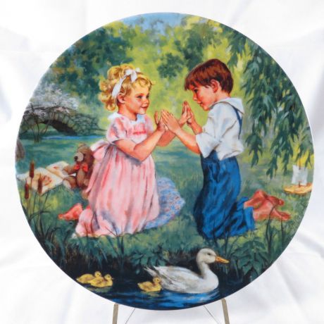 Декоративная тарелка Edwin M.Knowles China Company Джон Мак-Клелланд и Сокровищница песен детства, 37653074