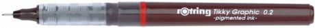 Ручка капиллярная Rotring Tikky Graphic, 0.2мм, цвет чернил: черный