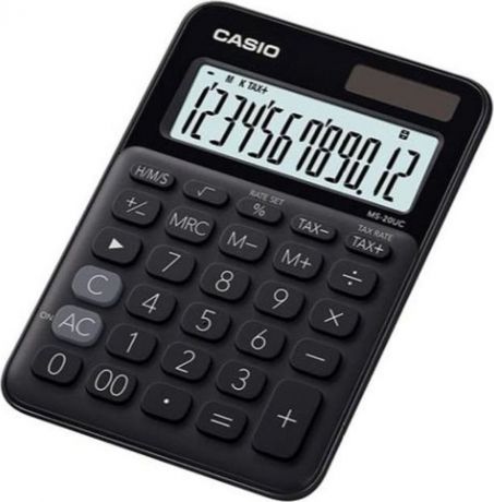 Калькулятор настольный Casio, черный, MS-20UC-BK-S-EC