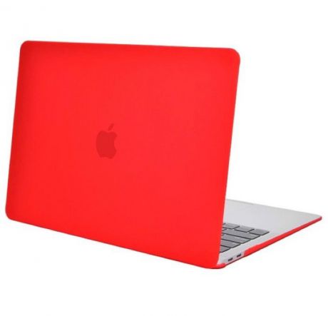 Чехол для ноутбука Gurdini Чехол для Macbook Air 13" New 2018 накладка пластик матовый красный, красный