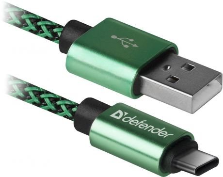 Кабель Defender USB09-03T, зеленый