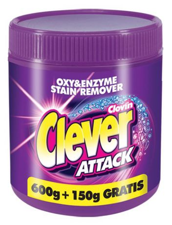 Пятновыводитель Clovin для цветных тканей, на базе активного кислорода (750 г)