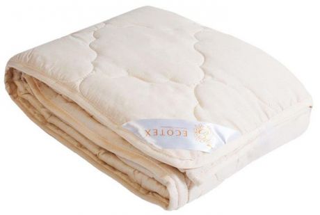 Одеяло Ecotex Премиум "Золотое руно", облегченное, наполнитель: овечья шерсть, 200 х 220 см