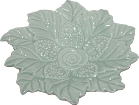 Декоративная тарелка Magic Home С лепестками, зеленый