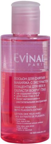 Лосьон для ухода за кожей Evinal Лосьон для снятия макияжа "Evinal" с экстрактом плаценты, для век и губ, 150 мл