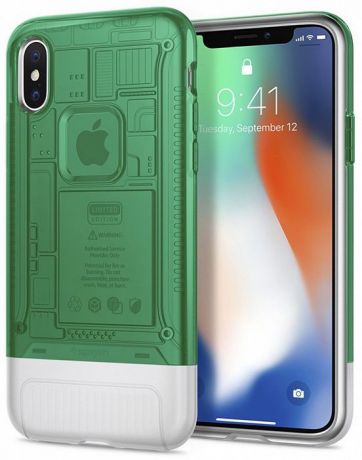 Чехол для сотового телефона SGP Classic C1 (057CS23196) для Apple iPhone X, зеленый