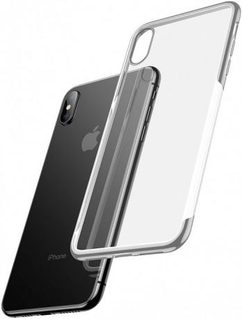 Чехол для сотового телефона Baseus Shining (ARAPIPH58-MD0S) для iPhone X/Xs, серебристый