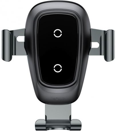 Автомобильный держатель Baseus Беспроводная зарядка-автодержатель Metal Wireless Charger Gravity Car Mount, черный