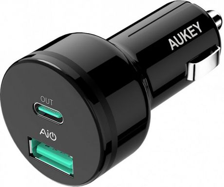 Автомобильное зарядное устройство AUKEY СС-Y7 Power Delivery 2.0 USB-C, черный