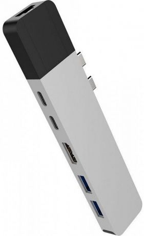 USB-концентратор HyperDrive NET 6-in-2 для MacBook Pro 13/15, серебристый