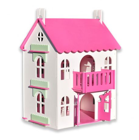 Дом для кукол Woodlines Арина розовый