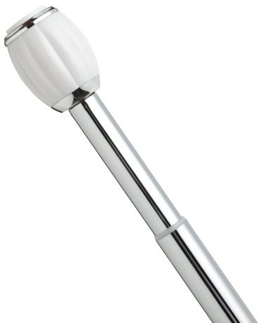 Карниз для ванной Carnation Home Fashions Chrome / White, серый металлик