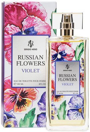 Туалетная вода Sergio Nero Russian Flowers Violet, женская, 100 мл