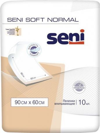 Пеленка одноразовая Seni Soft Normal, 90 x 60 cм, 10 шт
