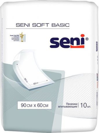 Пеленка одноразовая Seni Soft Basic, 90 x 60 cм, 10 шт