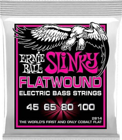 Струны для бас-гитары Ernie Ball Super Slinky Flatwound Bass (45-65-80-100), P02814
