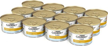 Консервы "Gourmet Gold" для кошек, паштет с тунцом, 12 х 85 г