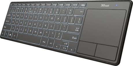 Клавиатура Trust Theza, беспроводная, с сенсорной панелью, цвет: черный, серый