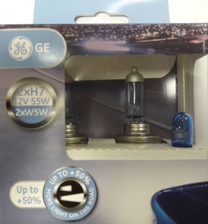Лампа автомобильная General Electric "Sport", цоколь PX26d, 12V, 55W, 2 шт