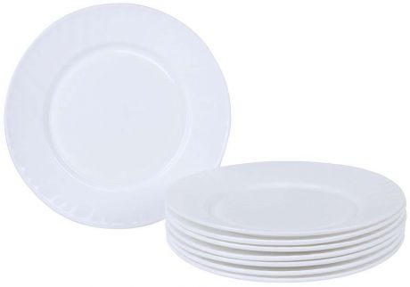 Набор тарелок "Rosenberg", цвет: белый, диаметр 23 см, 8 шт. RGC-325002