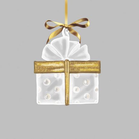 Новогоднее подвесное украшение Magic Time "Подарочек", 8,5 x 3 x 7,5 см