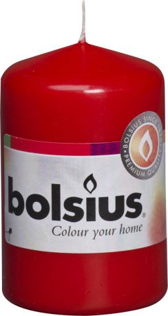 Ароматизированная свеча "Bolsius", цвет: красный, высота 8 см