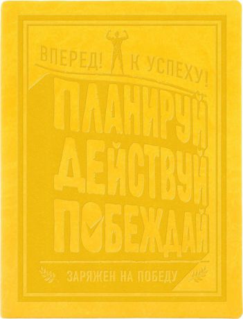 Ежедневник Планируй Действуй Побеждай недатированный 120 листов цвет желтый формат А5