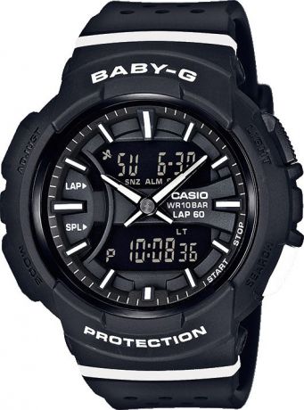 Наручные часы женские Casio Baby-G, цвет: черный, белый. BGA-240-1A1