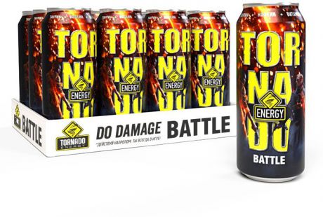 Энергетический напиток Tornado Energy Battle, 12 шт Х 450 мл
