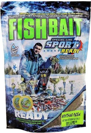 Прикормка для холодной воды FishBait "Ready Sport. Крупная рыба", зимняя, 0,75 кг