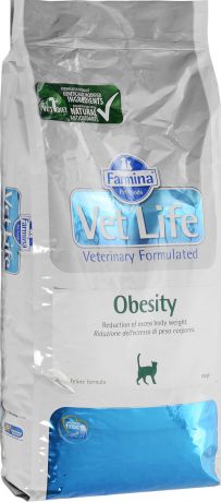 Корм сухой для взрослых кошек Farmina "Vet Life", диетический, для снижения излишнего веса, 10 кг