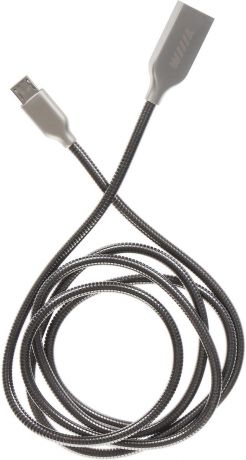 Кабель-переходник "Wiiix", микро-USB, цвет: черный, 1 м