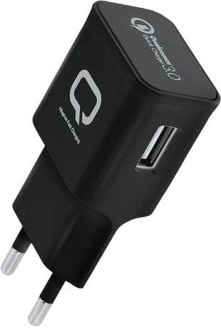 Сетевое зарядное устройство Qumo QC 3.0, цвет: черный