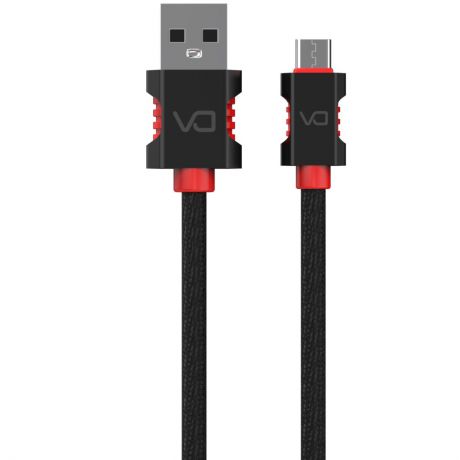 Кабель DA DT0014TBK USB-Type C, 1 м, серебристый, черный