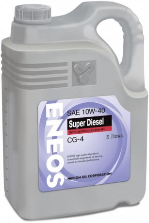 Масло моторное ENEOS "Super Diesel CG-4", полусинтетическое, 10W-40, 6 л