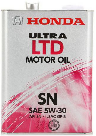 Моторное масло Honda "Ultra LTD", SN/GF-5, класс вязкости 5w30, 4 л