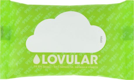 Влажные салфетки Lovular, цвет упаковки в ассортименте, 10 шт