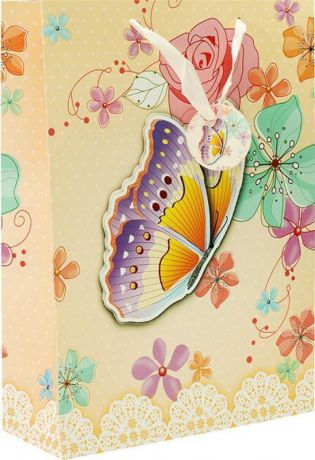 Пакет подарочный Perfect Craft "Бабочка в цветах" , 30 х 42 х 12 см