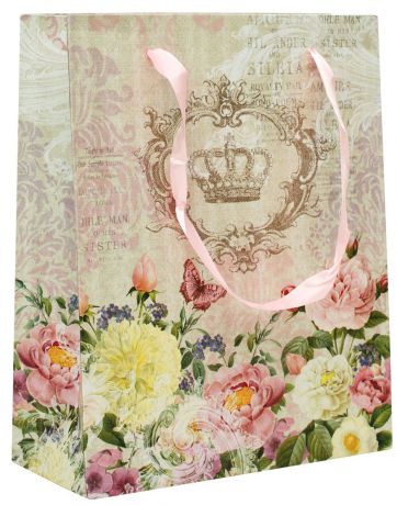 Пакет подарочный Perfect Craft "Розовый сад", 19,6 х 24,5 х 8,8 см