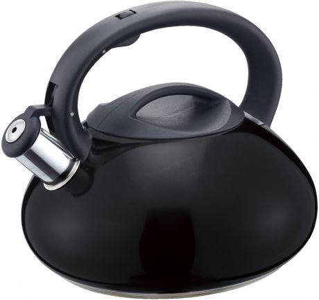 Чайник Mallony MAL-105-N, со свистком, цвет: черный, 3 л