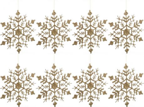 Набор украшений для интерьера Lefard "Снежинки", 858-078, красный, 16 см, 8 шт