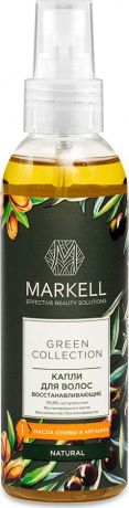 Масло для волос Markell Natural Green Collection, восстанавливающее, 100 мл