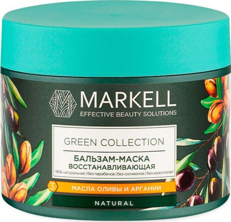 Маска для волос Markell Natural Green Collection, восстанавливающая, 300 мл