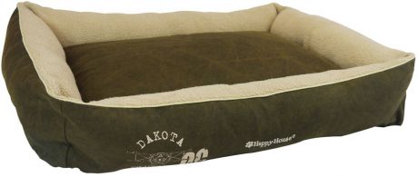 Лежак для животных Happy House "Dakota", цвет: бежевый, коричневый, 95 х 75 х 15 см