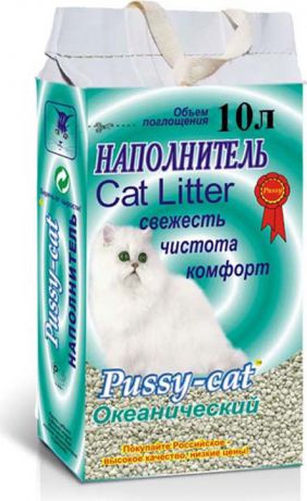 Наполнитель для кошачьего туалета Pussy-Cat "Океанический", 59661, впитывающий, 10 л