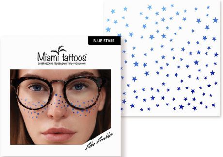 Miami Tattoos Переводные тату-веснушки Blue Stars