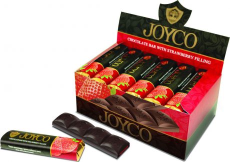 JOYCO Шоколадная плитка с начинкой со вкусом клубники, 50 г