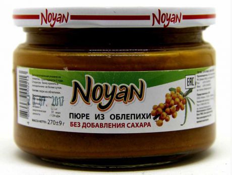 Фруктовые консервы Ноян "Пюре из облепихи", 270 г