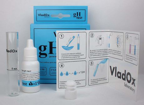 Тест-набор VladOx gH, для измерения общей жесткости воды